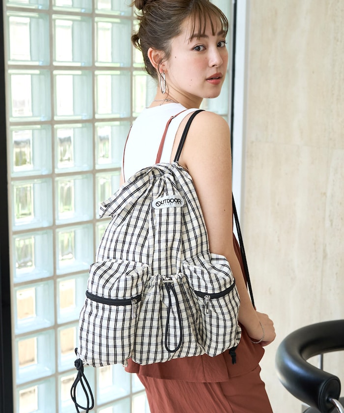 別注 チェック ポケット ナップサック【限定展開】