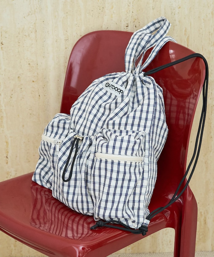 別注 チェック ポケット ナップサック【限定展開】