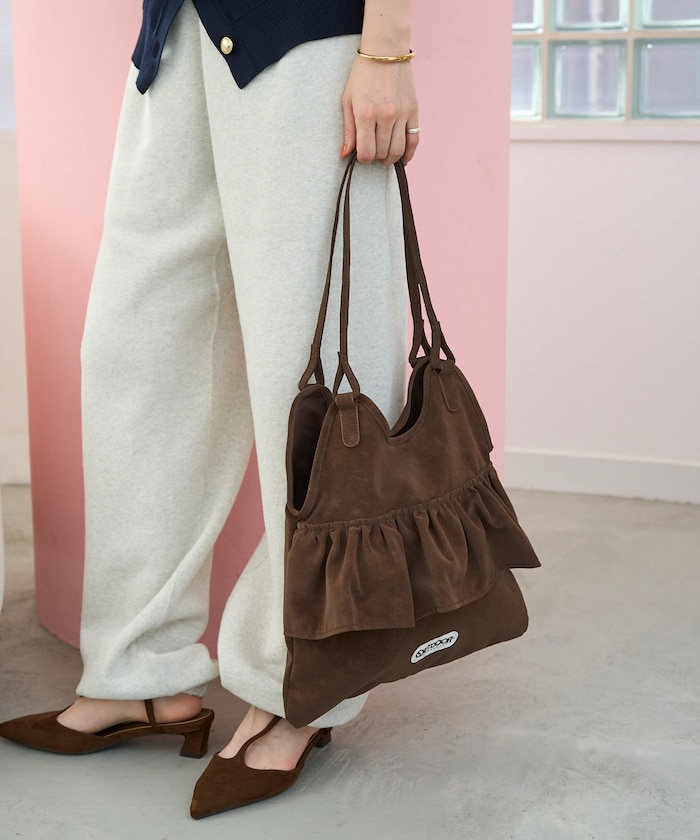 別注 スウェード フリル トート バッグ【限定展開】