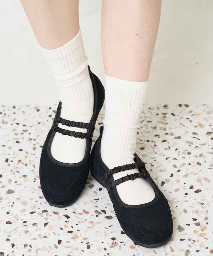 メリージェーン2ストラップギャザースニーカー【限定展開】