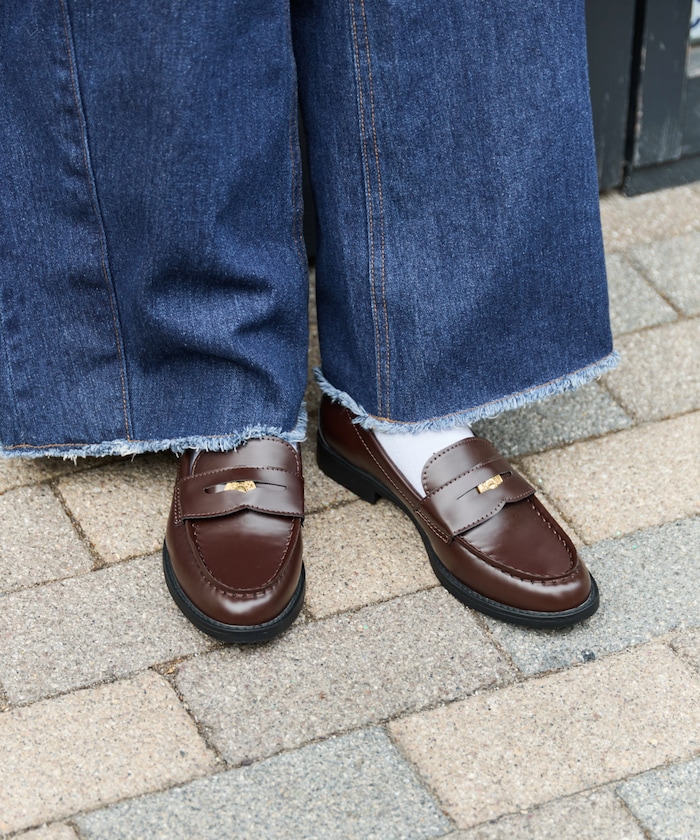【デッドストック】Jarman ジャーマン茶色 コインローファー 25EEcm デッドストック】Jarman ジャーマン茶色 コインローファー 25EEcm