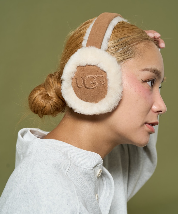 W SHEEPSKIN EMBROIDERY EARMUFF【限定展開】