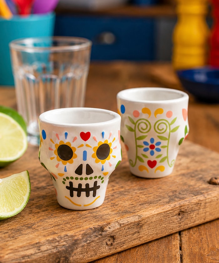 Sugar Skull Shot Glasses