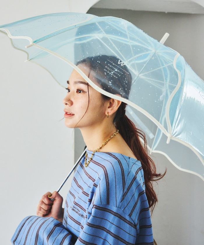 [ビニール傘]ウェービーアンブレラ 雨傘 長傘