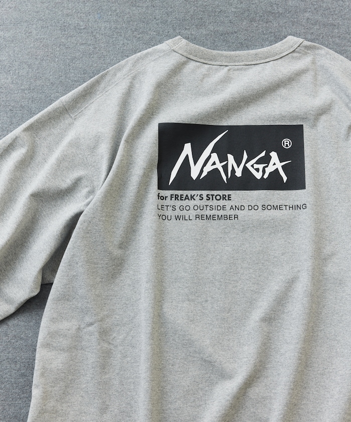 NANGA/別注 刺繍 ECO HYBRID LOGO TEE エコハイブリッド ルーズ