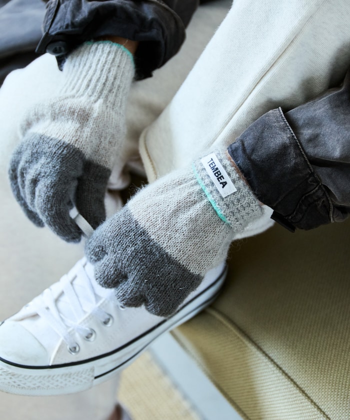 別注GUNTE 2TONE MOHAIR 別注モヘア ツートンカラー 手袋