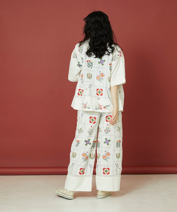 Freada/パッチワーク花刺繍シャツ｜Daytona Park(FREAK'S STORE