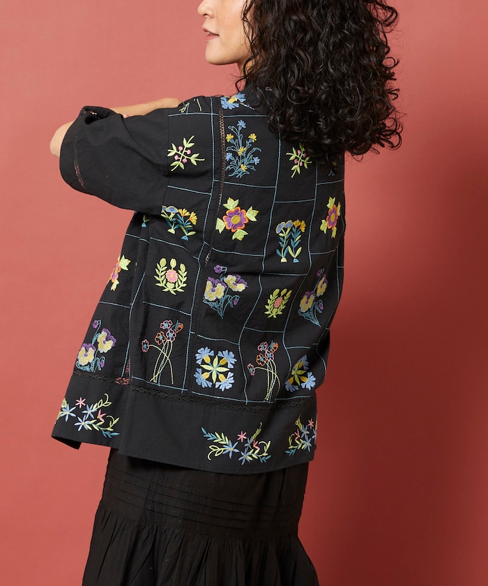 Freada/パッチワーク花刺繍シャツ｜Daytona Park(FREAK'S STORE