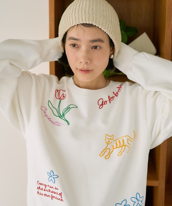 チェーンステッチスウェット