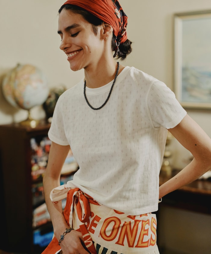 アイレット ミニ裏毛 ショートスリーブ Tシャツ