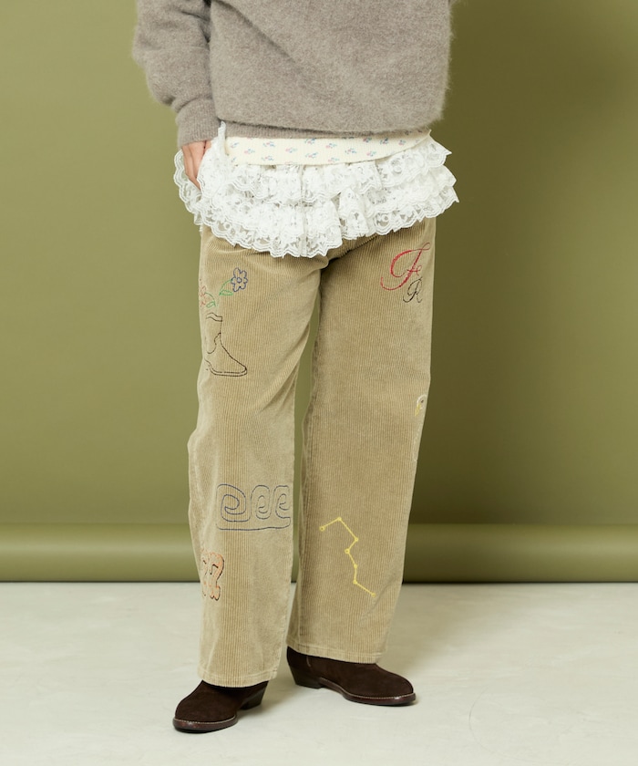 チェーンステッチ コーデュロイパンツ