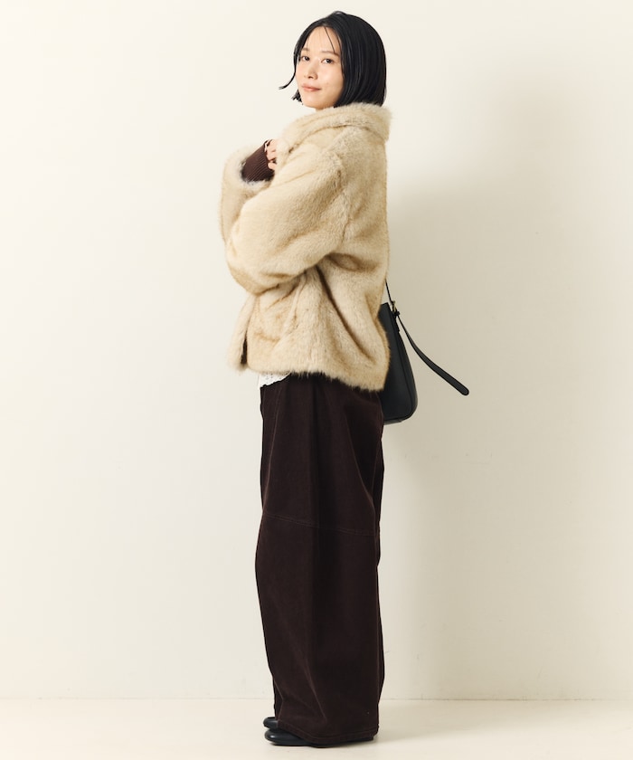 お*ち様 フリーダ　freada カデットコート　コート Freada/フェイクファー コート｜Daytona Park(FREAK'S STORE公式通販)