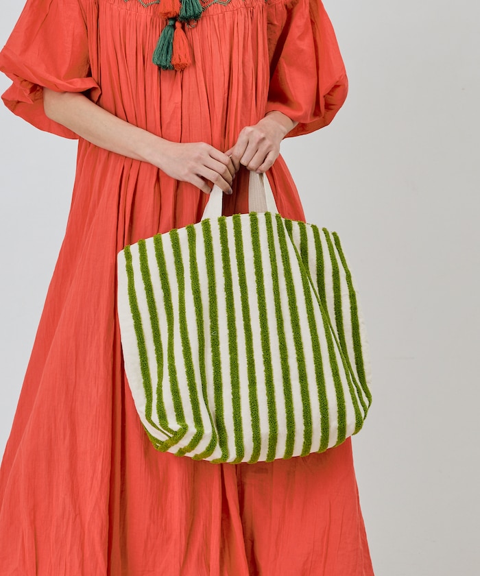 ループ ストライプ トートバッグ
