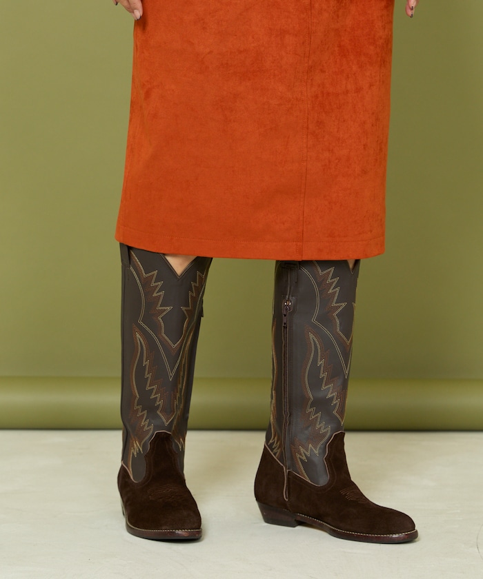 Long western boots/本革 ロング ウエスタンブーツ