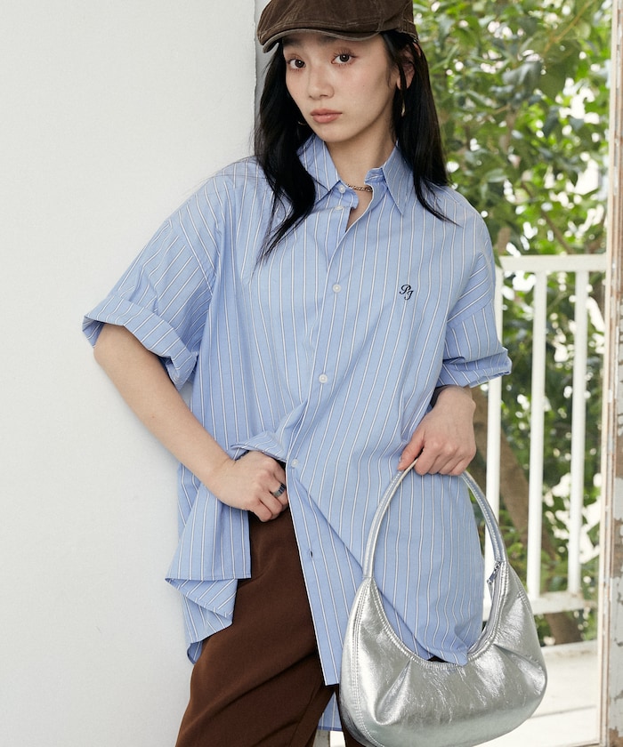 【4月10日10時発売】ワンポイント刺繍ハーフスリーブシャツ 限定展開