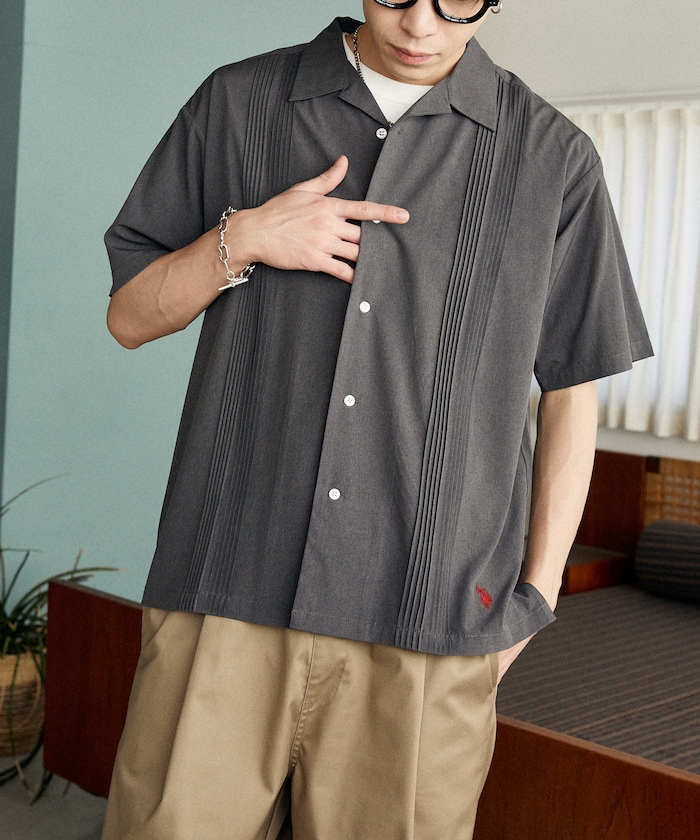 別注 ワンポイント ピンタックシャツ 限定展開