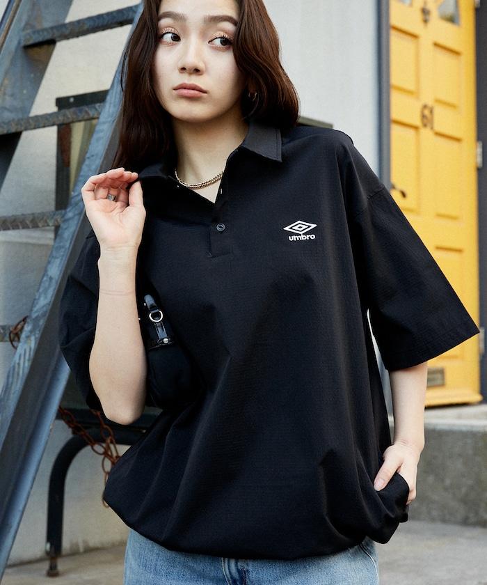 ＜機能性素材＞別注　ワンポイント ロゴ プルオーバー シャツ　限定展開