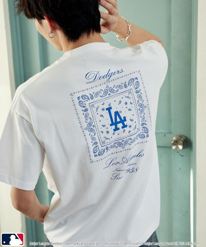 別注MLB バンダナ バックプリント Tシャツ　限定展開