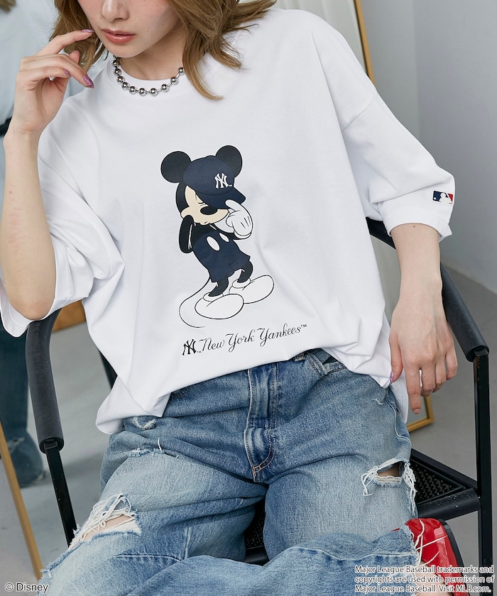 <機能性素材>MLB/MICKEY MOUSE/別注 プリント Tシャツ　限定展開