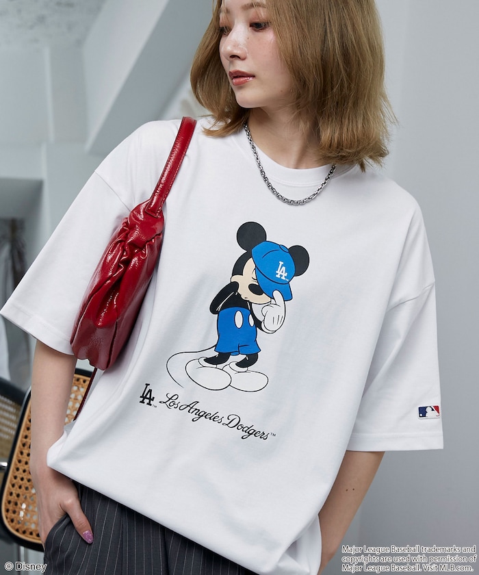 <機能性素材>MLB/MICKEY MOUSE/別注 プリント Tシャツ　限定展開