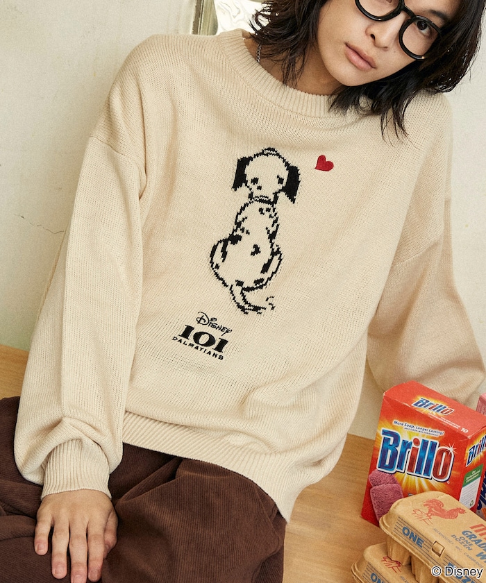 別注 101 DALMETIANS HEART KNIT