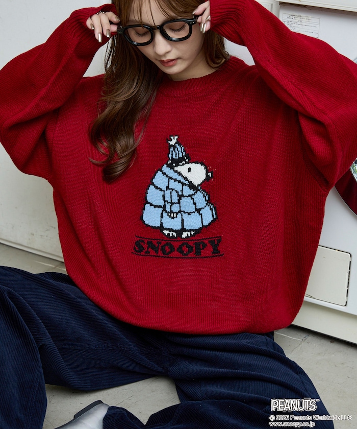 PEANUTS/Snoopy/Woodstock/スヌーピー/ウッドストック デザインニット　限定展開