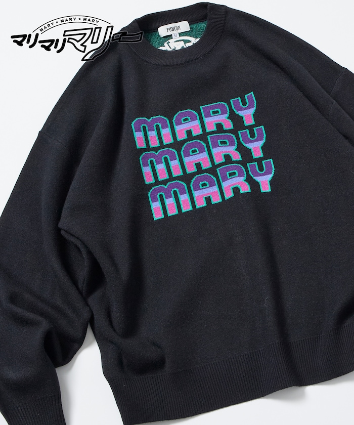 【11月7日10:00~販売開始】マリマリマリー×PUBLUX MARYロゴジャガードニット【限定展開】