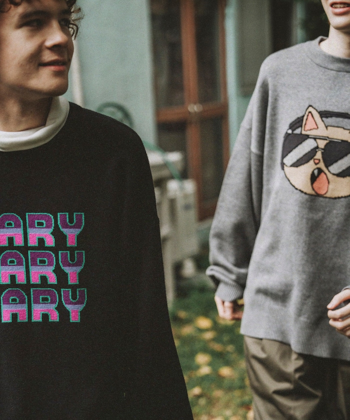 MARY MARY MARY/マリマリマリー×PUBLUX MARYロゴジャガードニット
