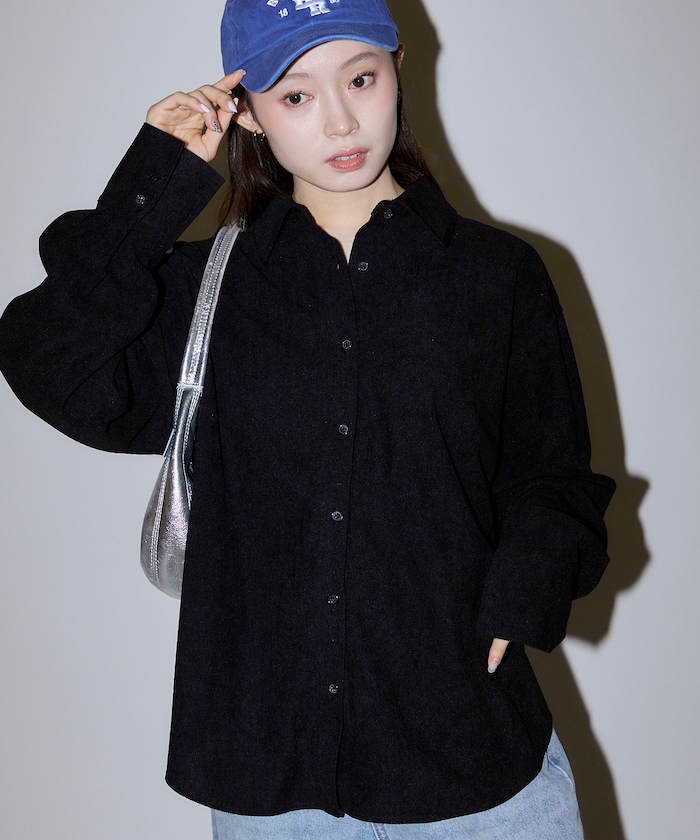 <セットアップ対応>ビッグシルエット コーデュロイシャツ　限定展開