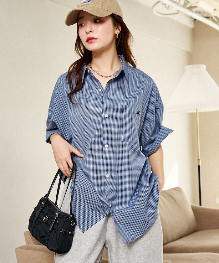 ネイビー：ネイビー/チェック