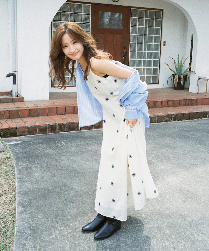 【4月10日10時発売】刺繍入り ロング キャミワンピース 限定展開