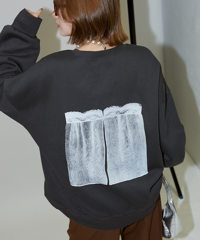 レースキャミプリント スウェット　限定展開