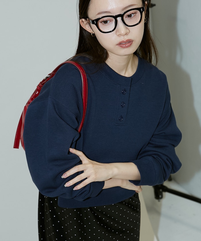 ヘンリーネック スウェット プルオーバー　限定展開