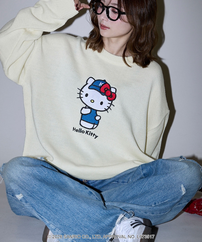 ”HELLO KITTY / ハローキティ”　CAP 刺繍 ニット　限定展開
