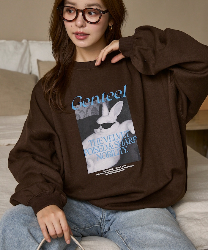Genteel ラビット 裏起毛 スウェット　限定展開