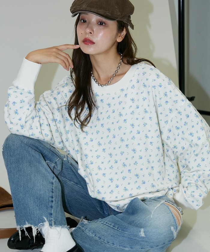 ガーゼ 裏毛 カットオフ プルオーバー　限定展開