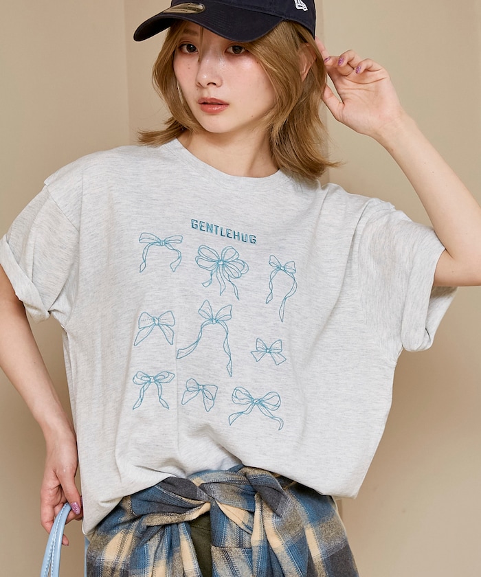 PUBLUX/リボン 刺繍 Tシャツ 限定展開｜Daytona Park(FREAK'S STORE