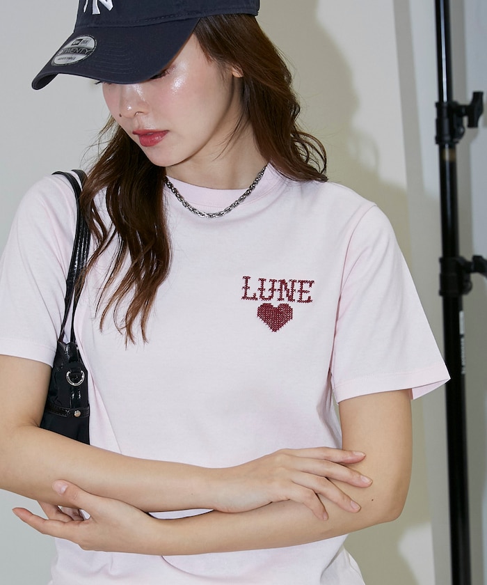 ハート クロスステッチ Tシャツ　限定展開