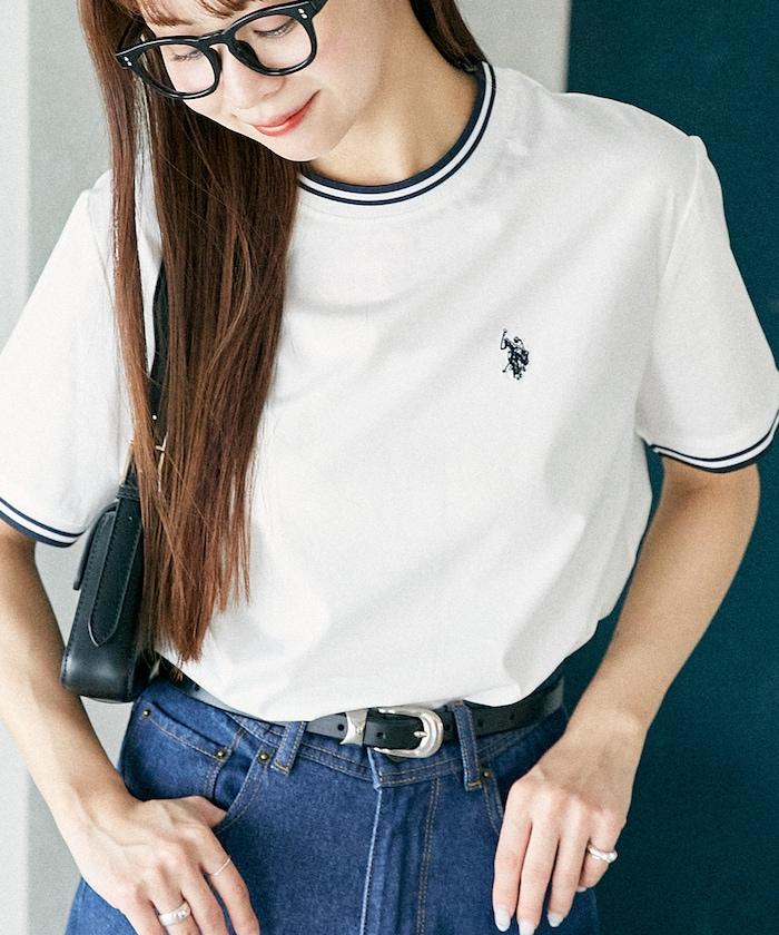 U.S. Polo Assn. スタジャン ブラック/ホワイト U.S. POLO ASSN./ユーエスポロアッスン 別注 オーバーサイズ
