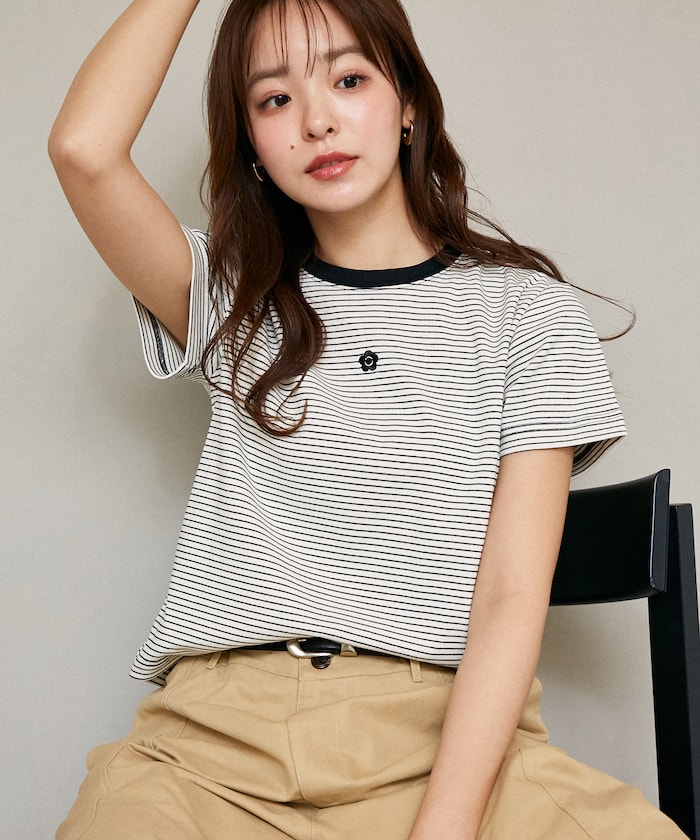 ＜3月6日AM10:00発売＞ワンポイント 刺繍 ロゴTシャツ　限定展開