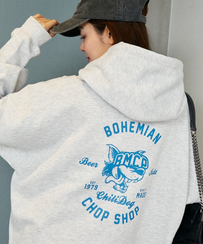 BMCP ウルフ 裏起毛 フーディー　限定展開