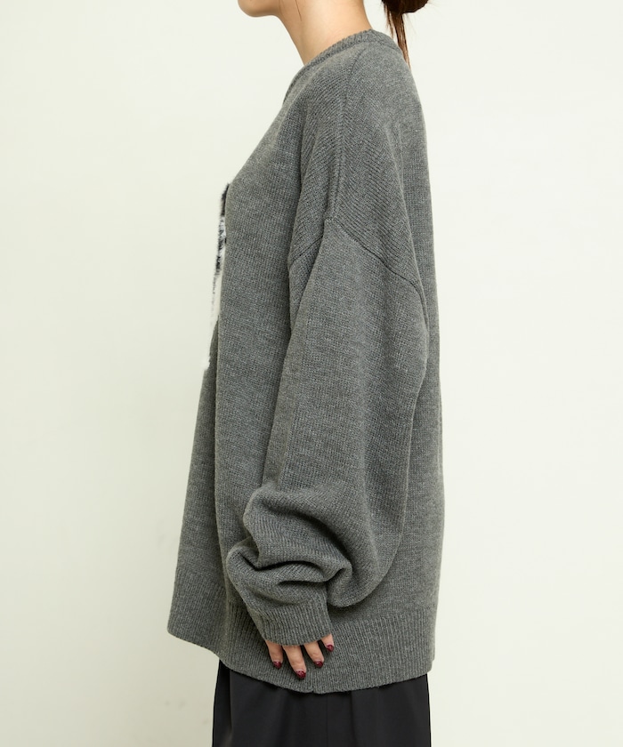 ラグジュアリーシャギートップス UNISEX ショルダージップシャギーニット – BUNNY APARTMENT