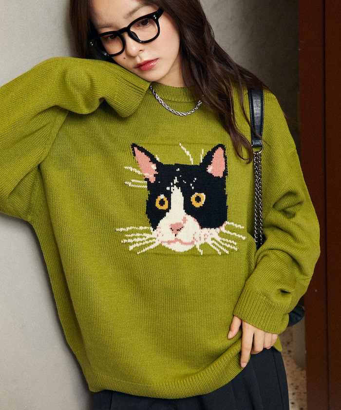 Various キャット デザイン ニット　限定展開