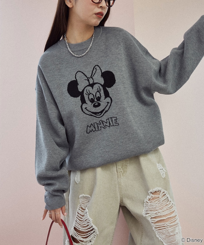 Minnie Mouse/ミニーマウス/ダブルジャガードニット　限定展開