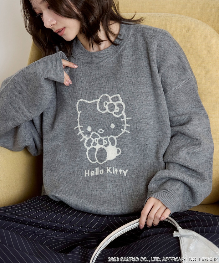 ”HELLO KITTY/ハローキティ” アート ジャガード ニット　限定展開