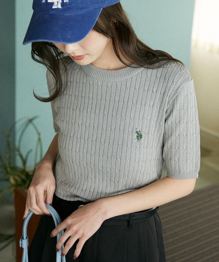 別注 クルーネック ケーブルニット　限定展開