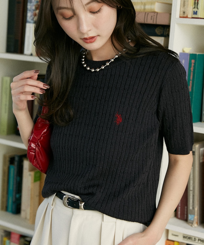 別注 クルーネック ケーブルニット　限定展開