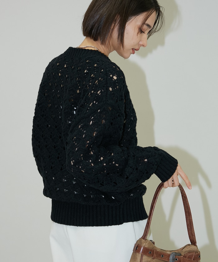 PUBLUX/透かし編み ジップカーディガン 限定展開｜Daytona Park