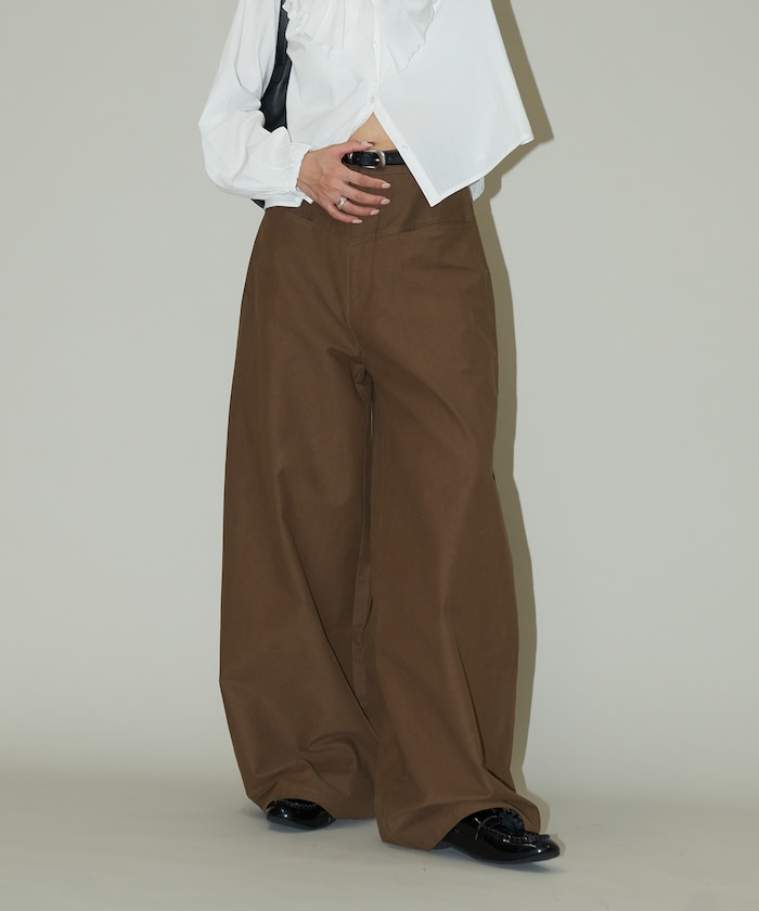 スラッシュポケット付 バレルパンツ　限定展開