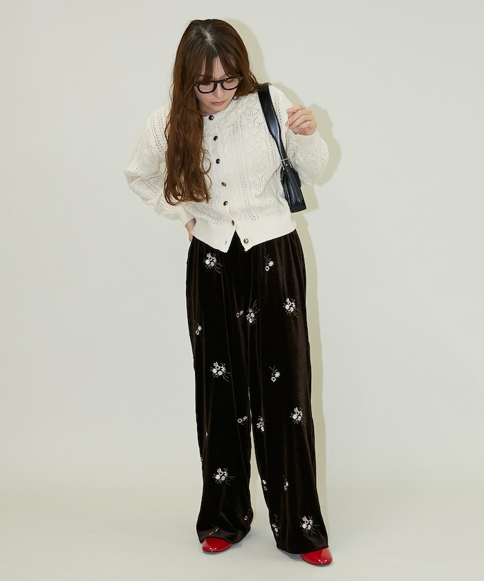 bbK出品 PUBLUX/花刺繍 ベロア イージーパンツ 限定展開｜Daytona Park(FREAK'S